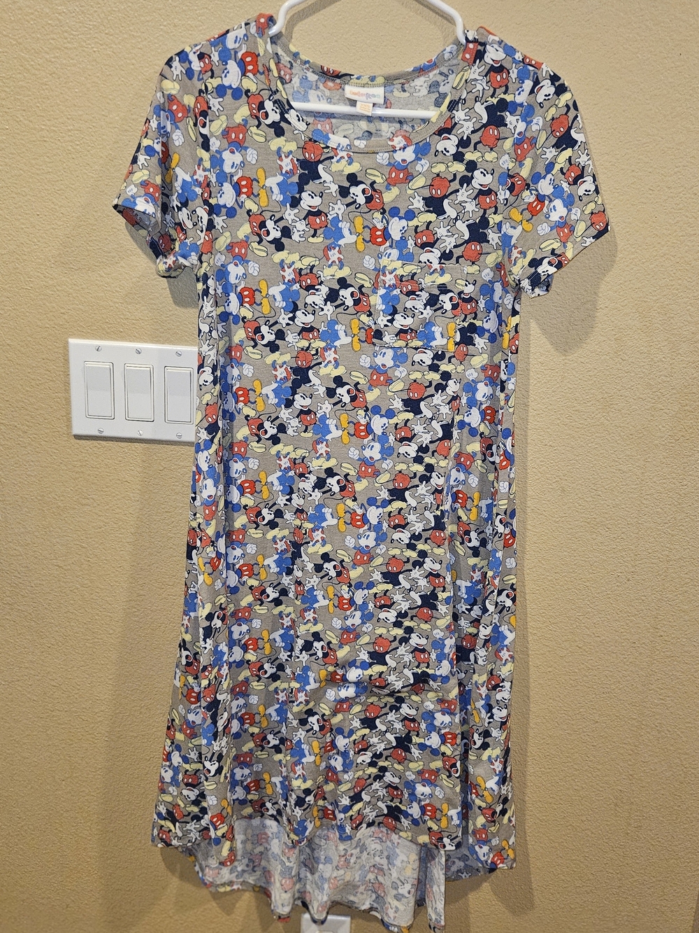 LuLaRoe Multicolor High-Low Short Sleeve Dress